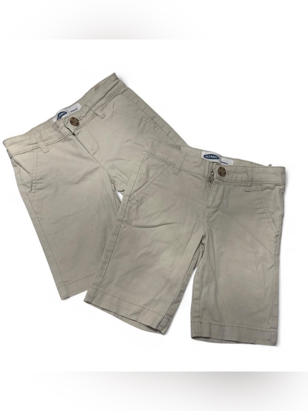 Two Old Navy Boys Bermuda Khaki Shorts Size 7 – Uniform School Shorts